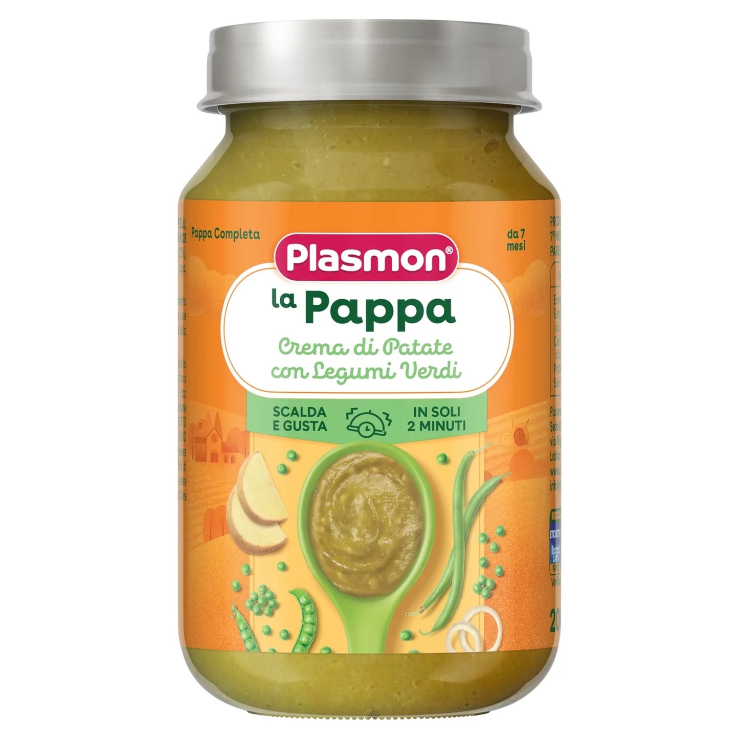 Plasmon - Omogeneizzato Crema Di Patate Con Legumi Verdi: Confezione 200 gr