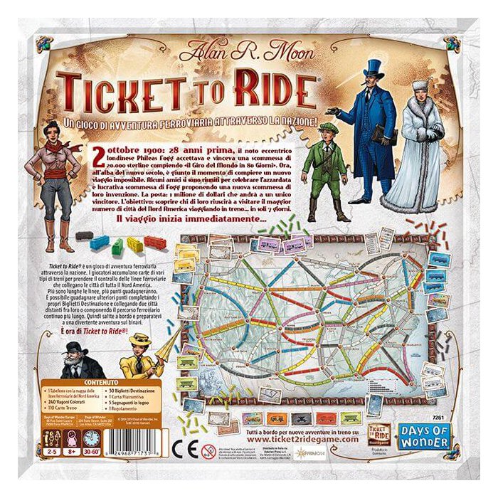 Asmodee - Ticket To Ride - Avventure Ferroviarie in Nord America per Famiglie