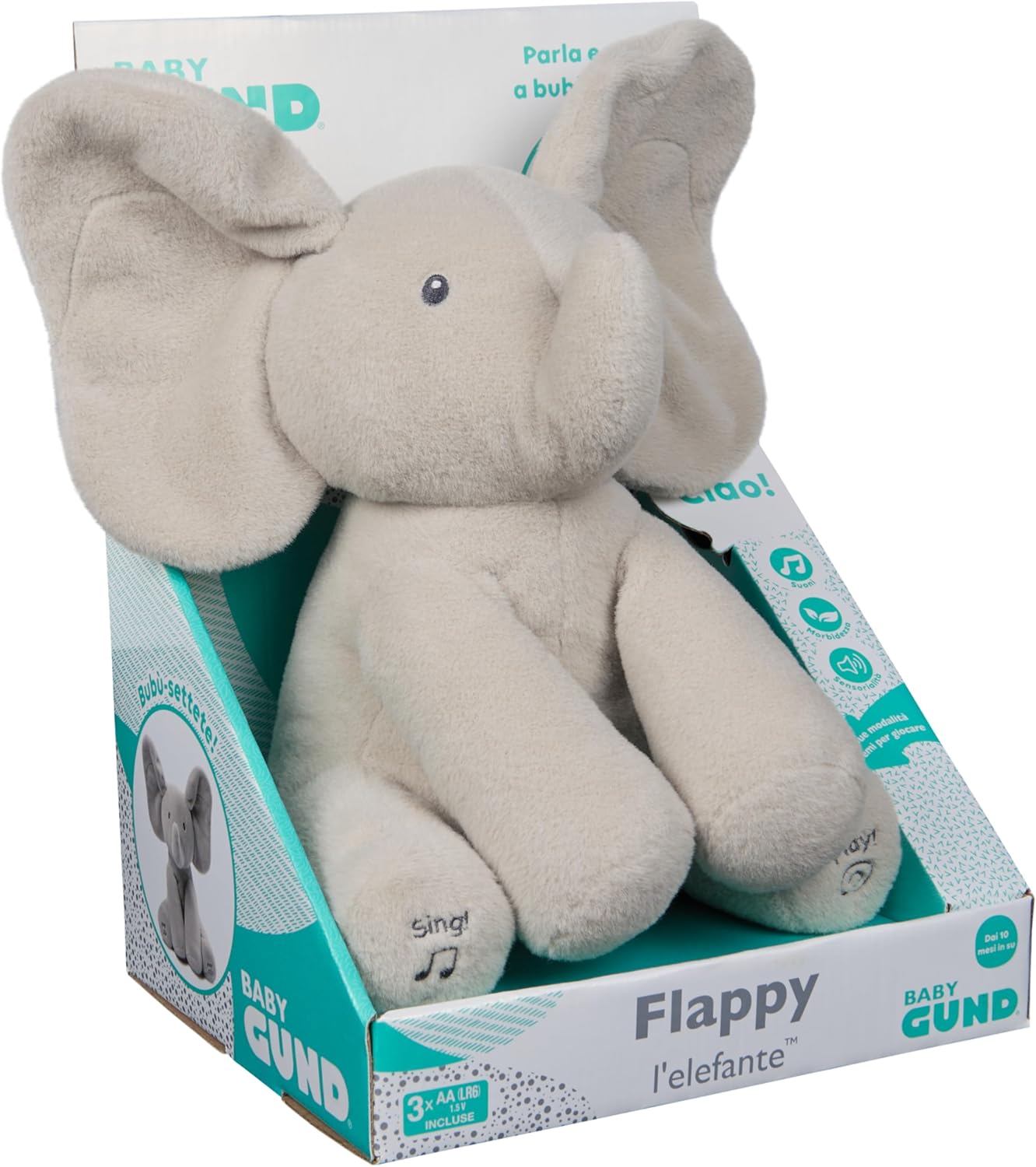 Spin Master Gund- Flappy Elefantino Interattivo Parlante