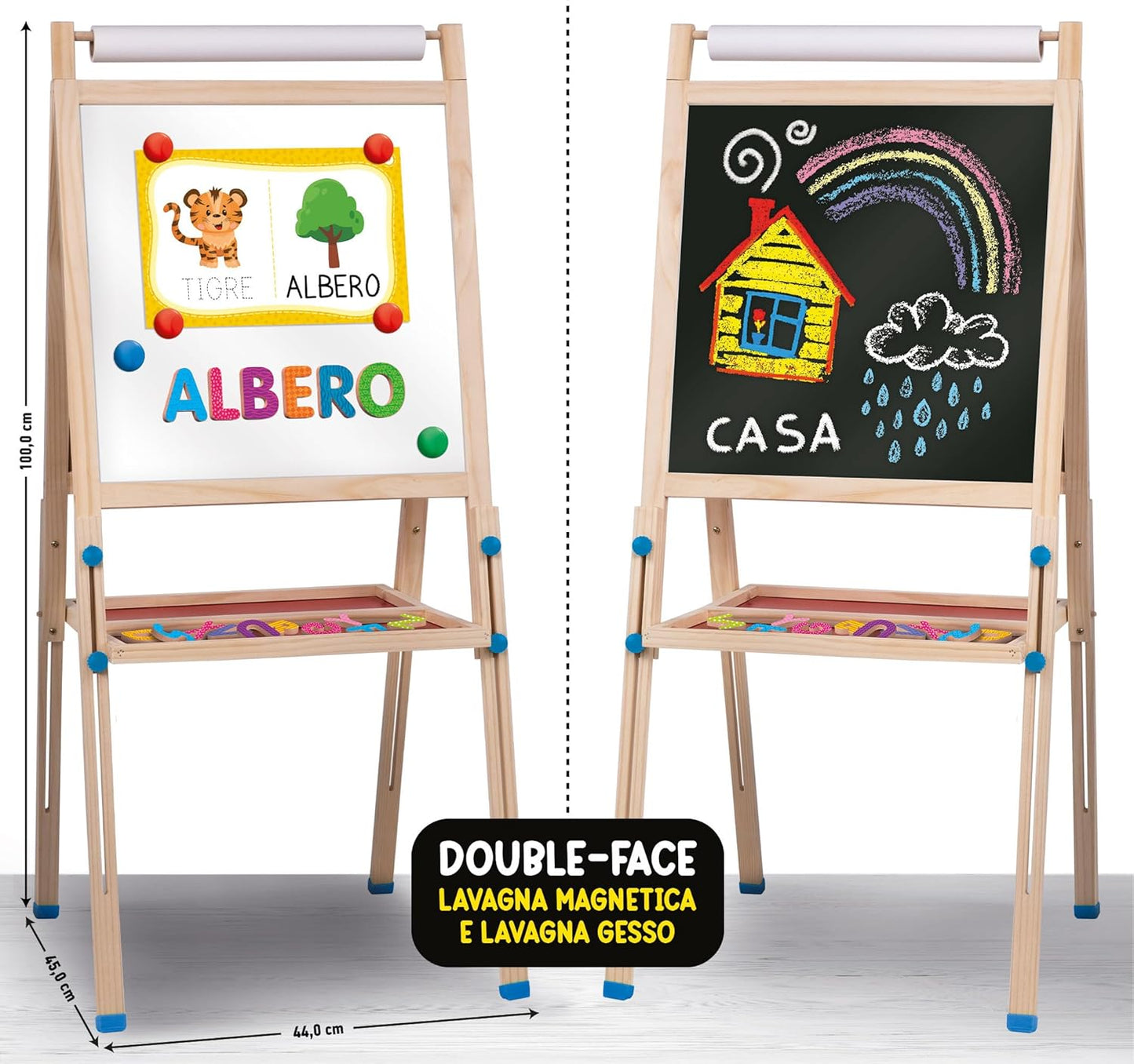 Lisciani - Montessori Wooden Lavagnona Grows With You