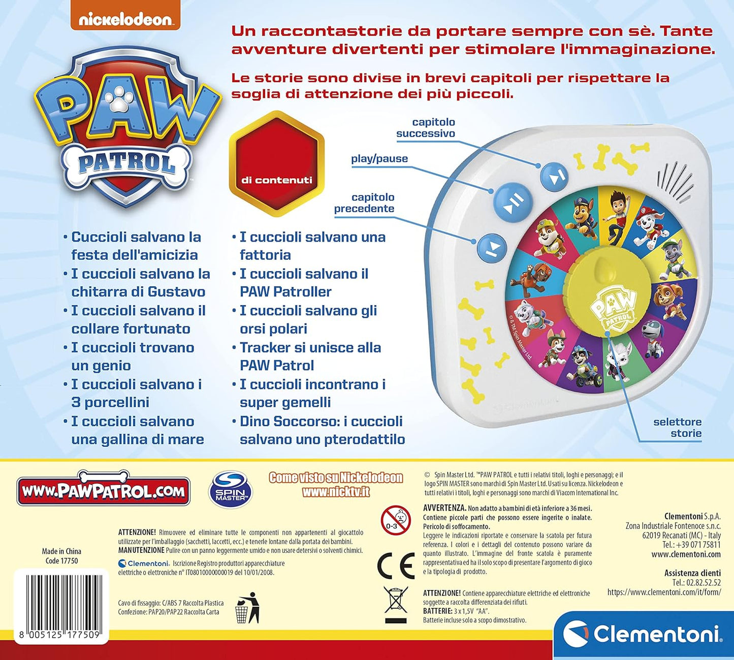 Clementoni - C'era Una Volta la Squadra dei Cuccioli Paw Patrol 17750