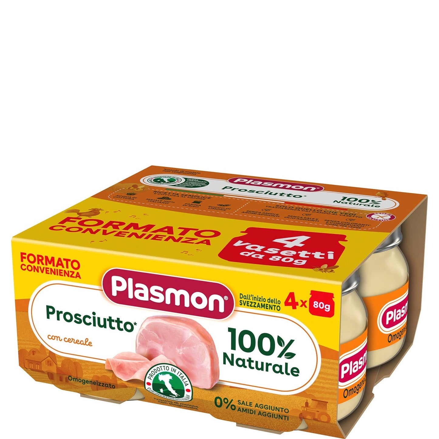 Plasmon Homogenized Ham 4 x 80 gr