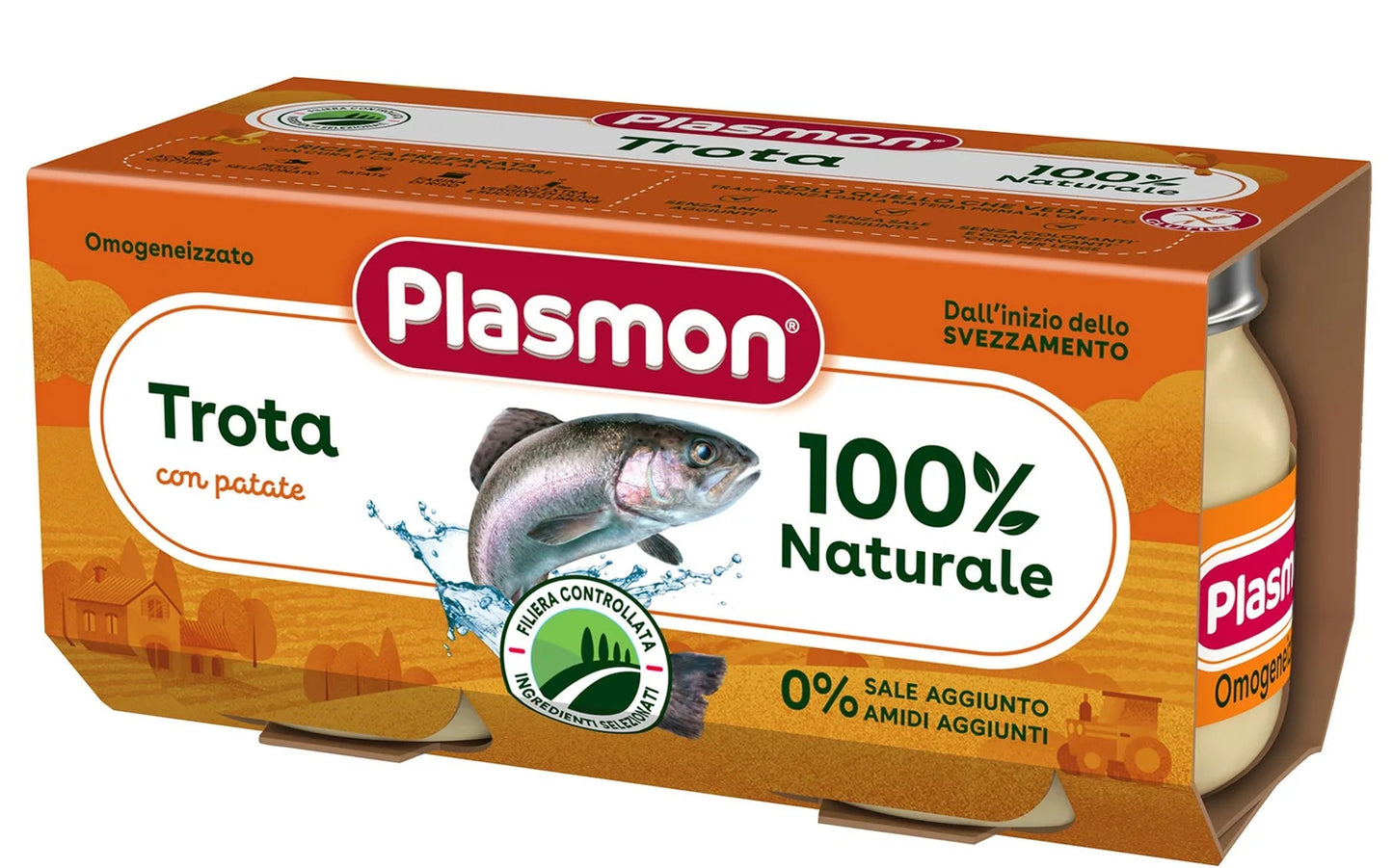 Plasmon - Omogeneizzato Trota Verdure: Confezione 2x80 gr