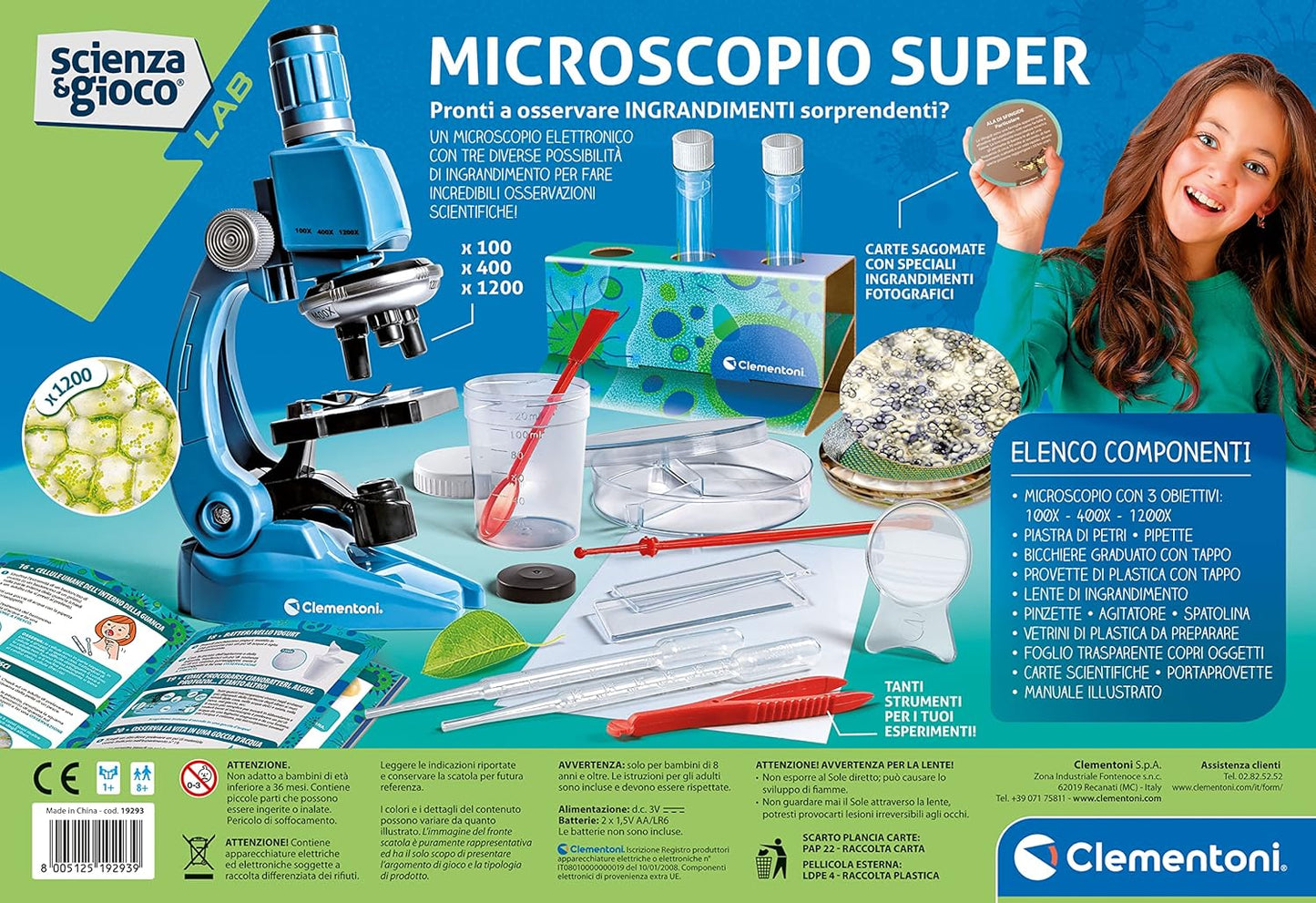 Clementoni - Super 19293 Microscope Science and Game