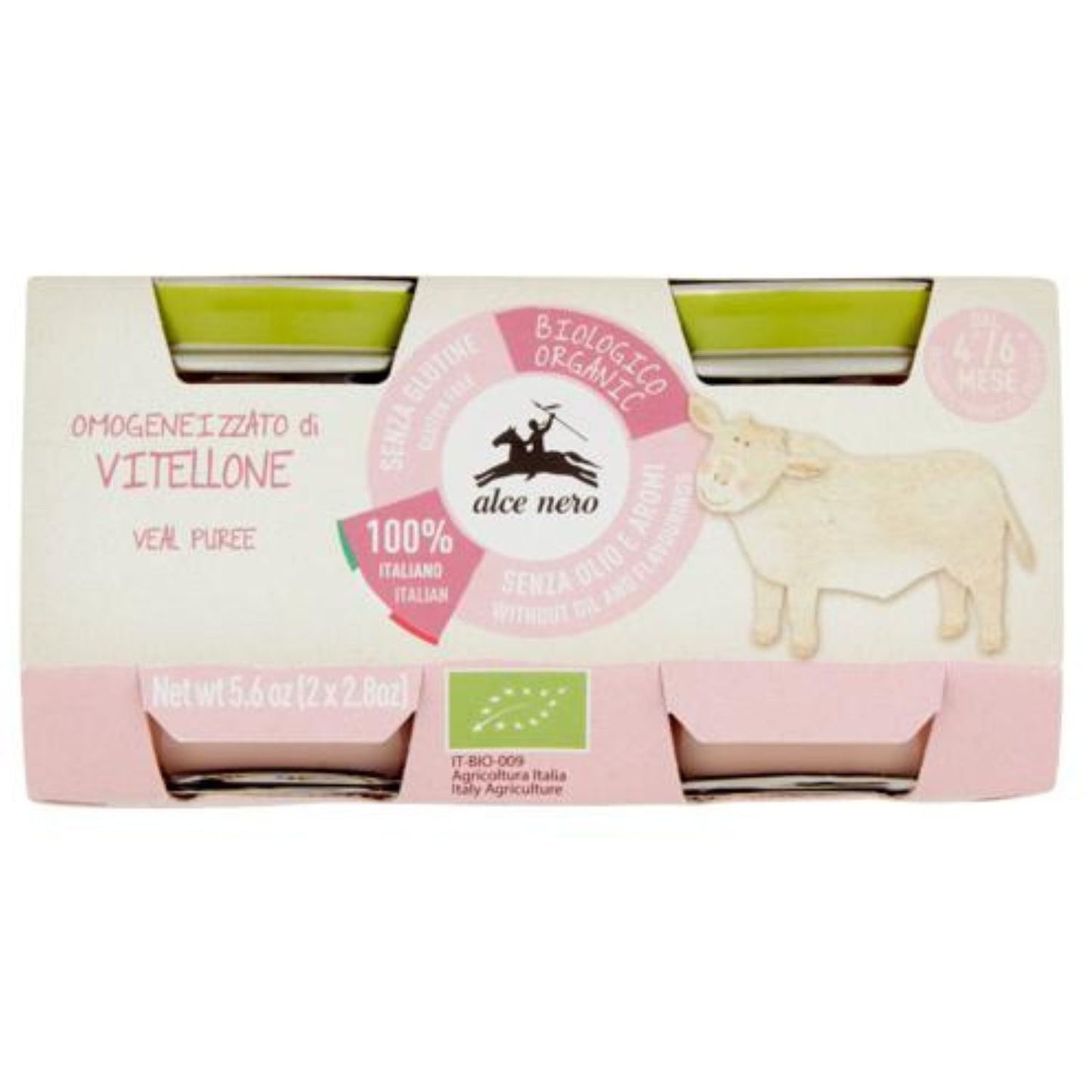 Alce Nero - Omogeneizzato Biologico Carne: Confezione 2x80 gr