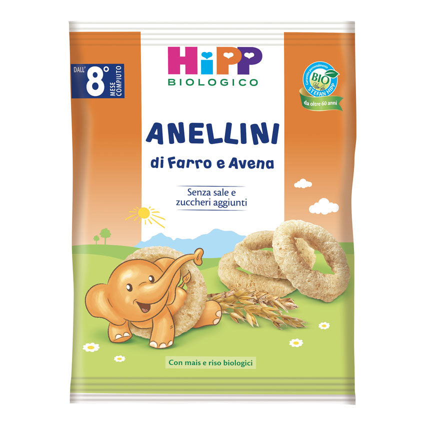 Hipp - Snack Anellini Di Farro E Avena: Confezione 30 gr