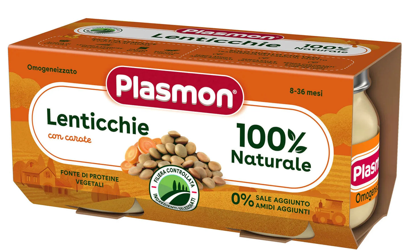 Plasmon - Omogeneizzato Lenticchie: Confezione 2x80 gr