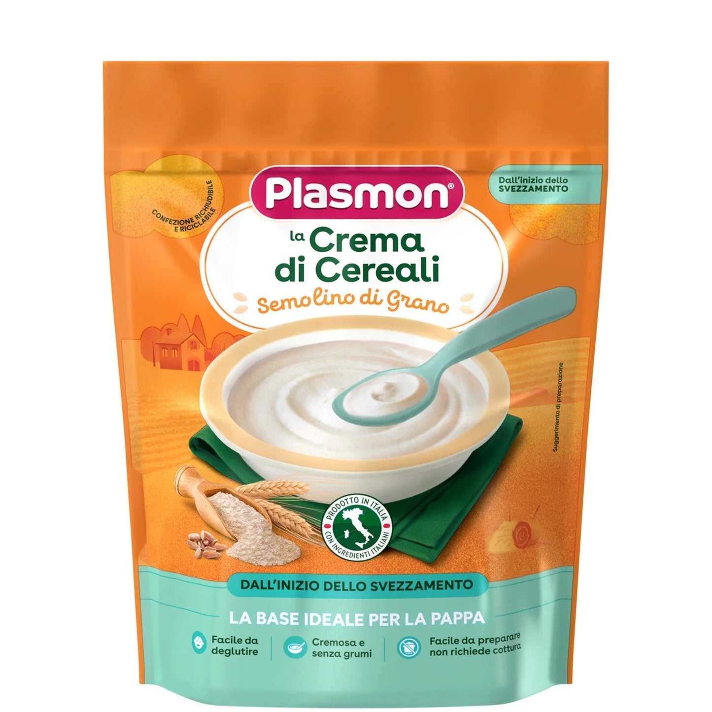 Plasmon - Crema Cereali Semolino Grano: Confezione 200 gr