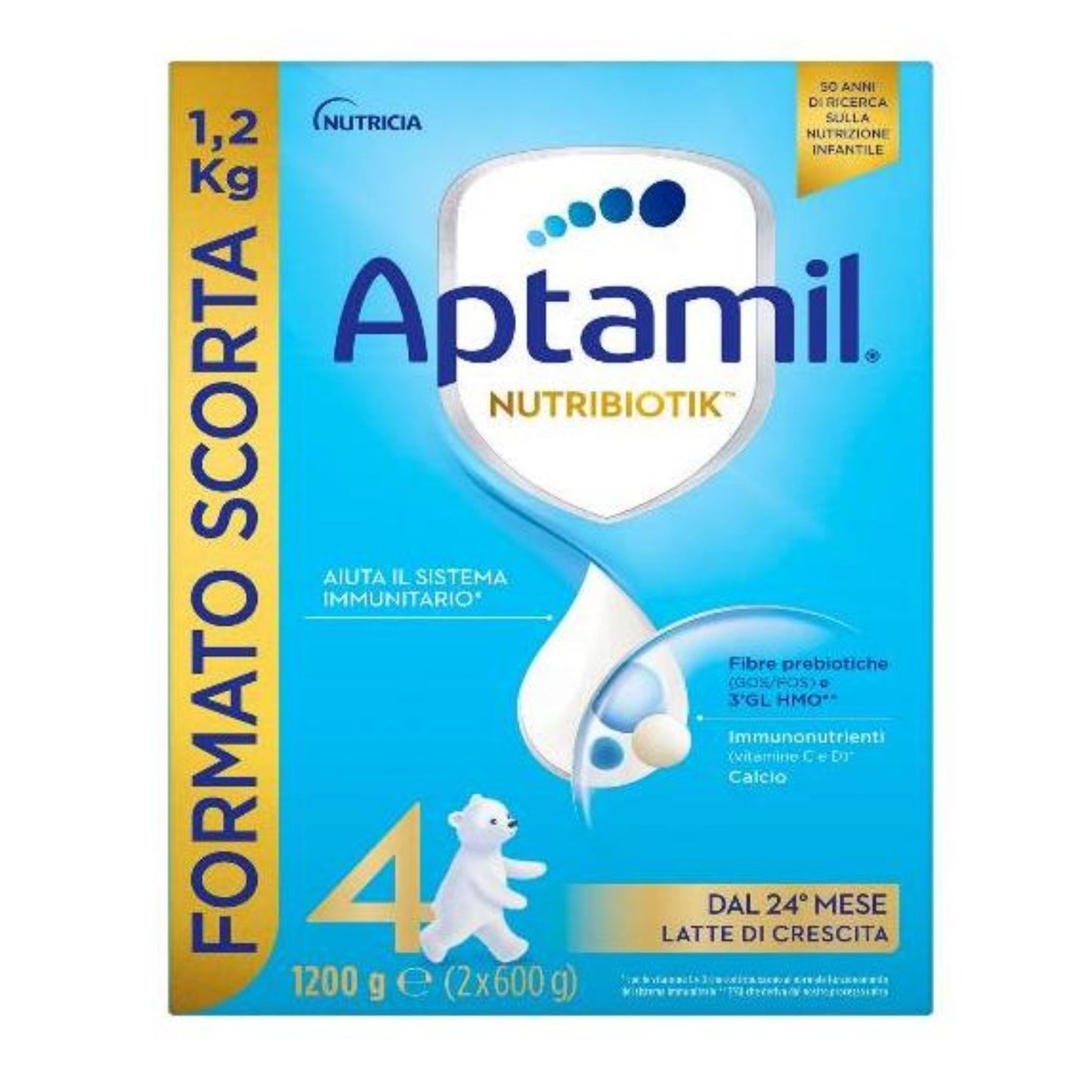 Aptamil - Latte In Polvere 4: Confezione 1200 gr (2x600)