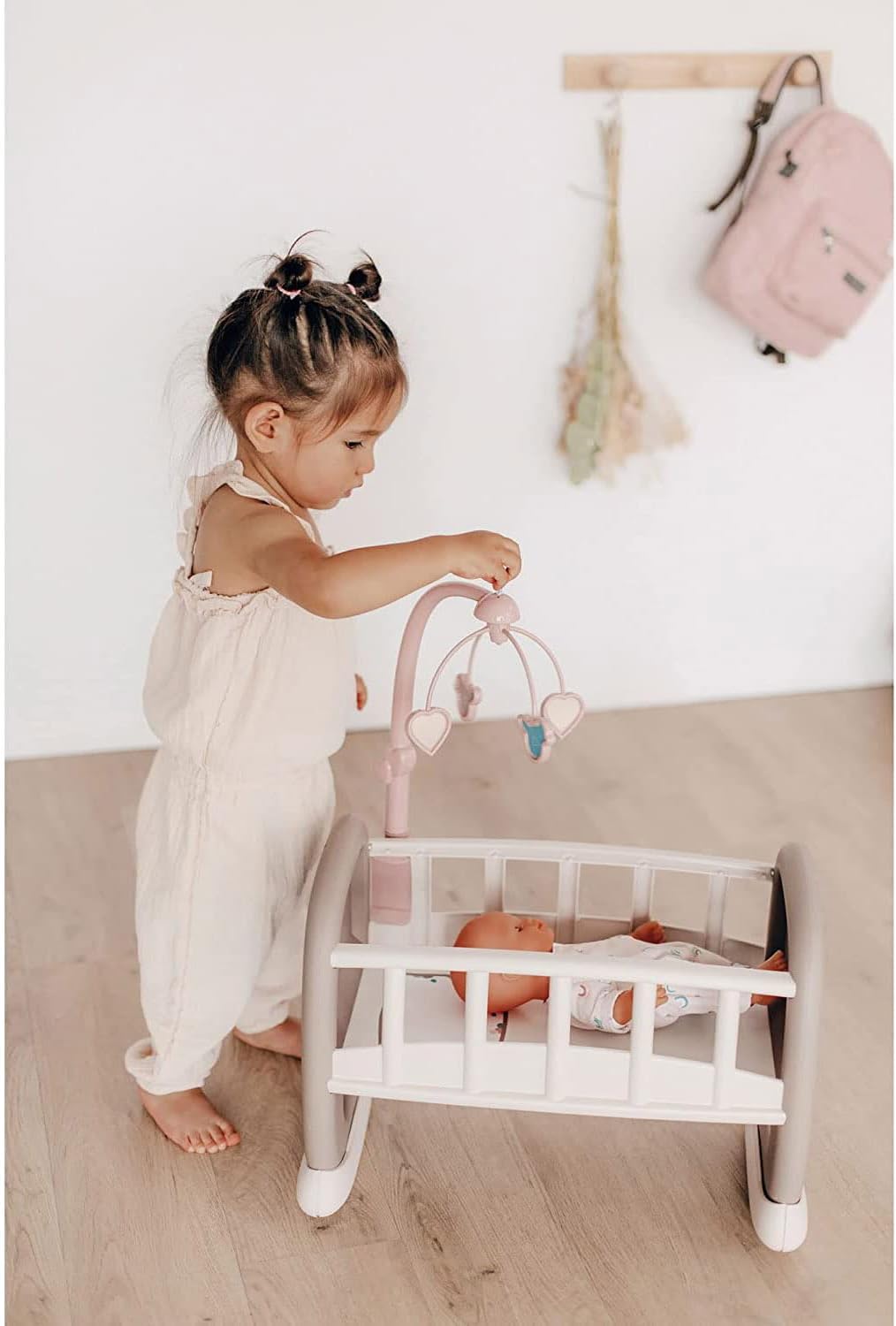 Smoby - Baby Nurse Cradle with Carousel