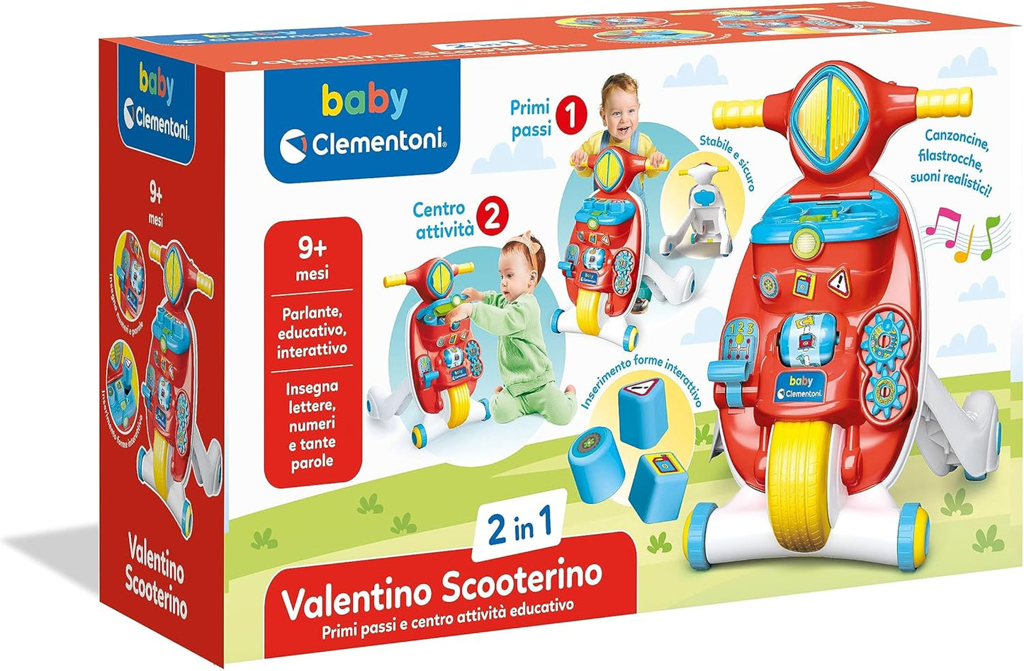 Clementoni - Baby Valentino Scooterino 2In1 17853