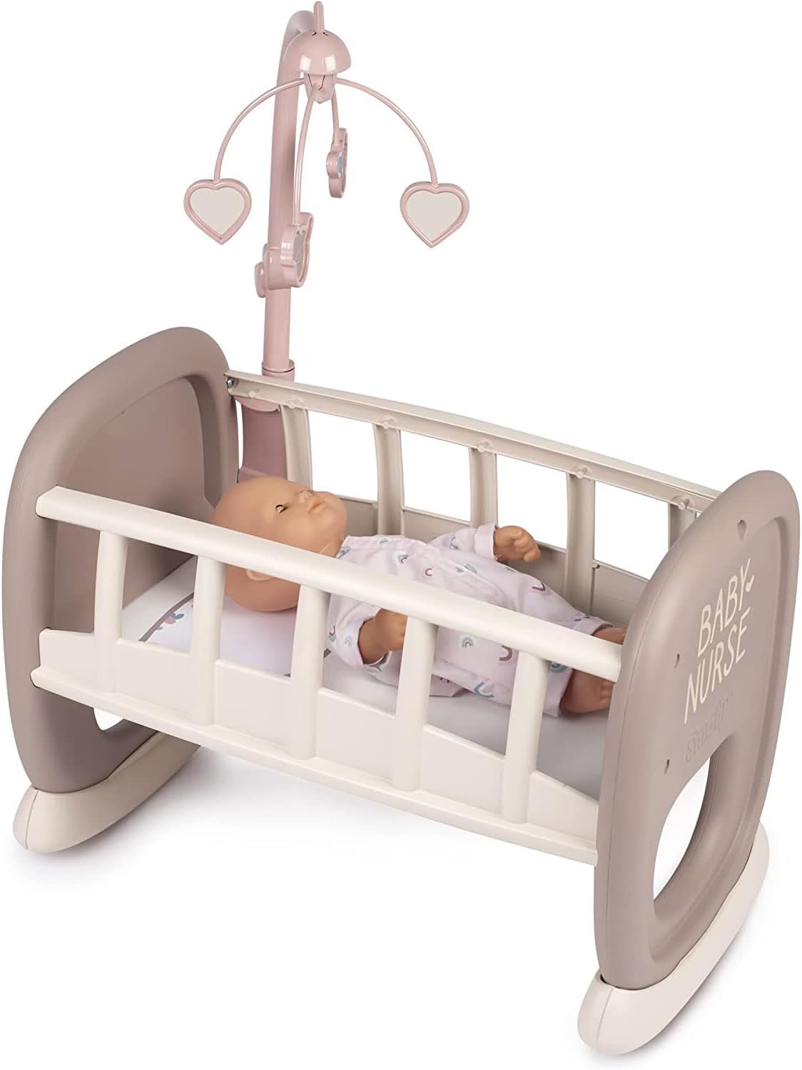 Smoby - Baby Nurse Cradle with Carousel