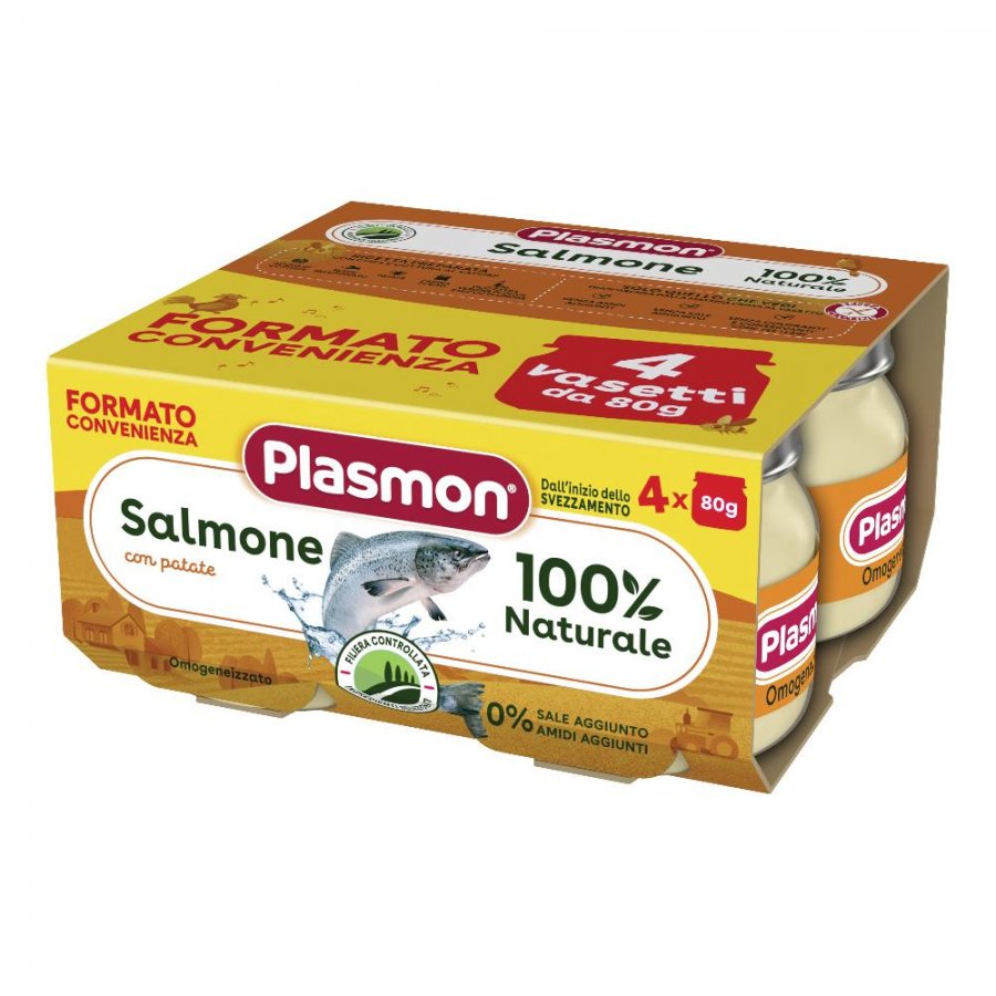 Plasmon - Omogeneizzato Salmone: Confezione 4x80 gr