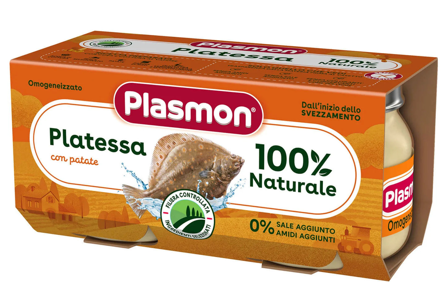 Plasmon - Omogeneizzato Platessa: Confezione 2x80 gr
