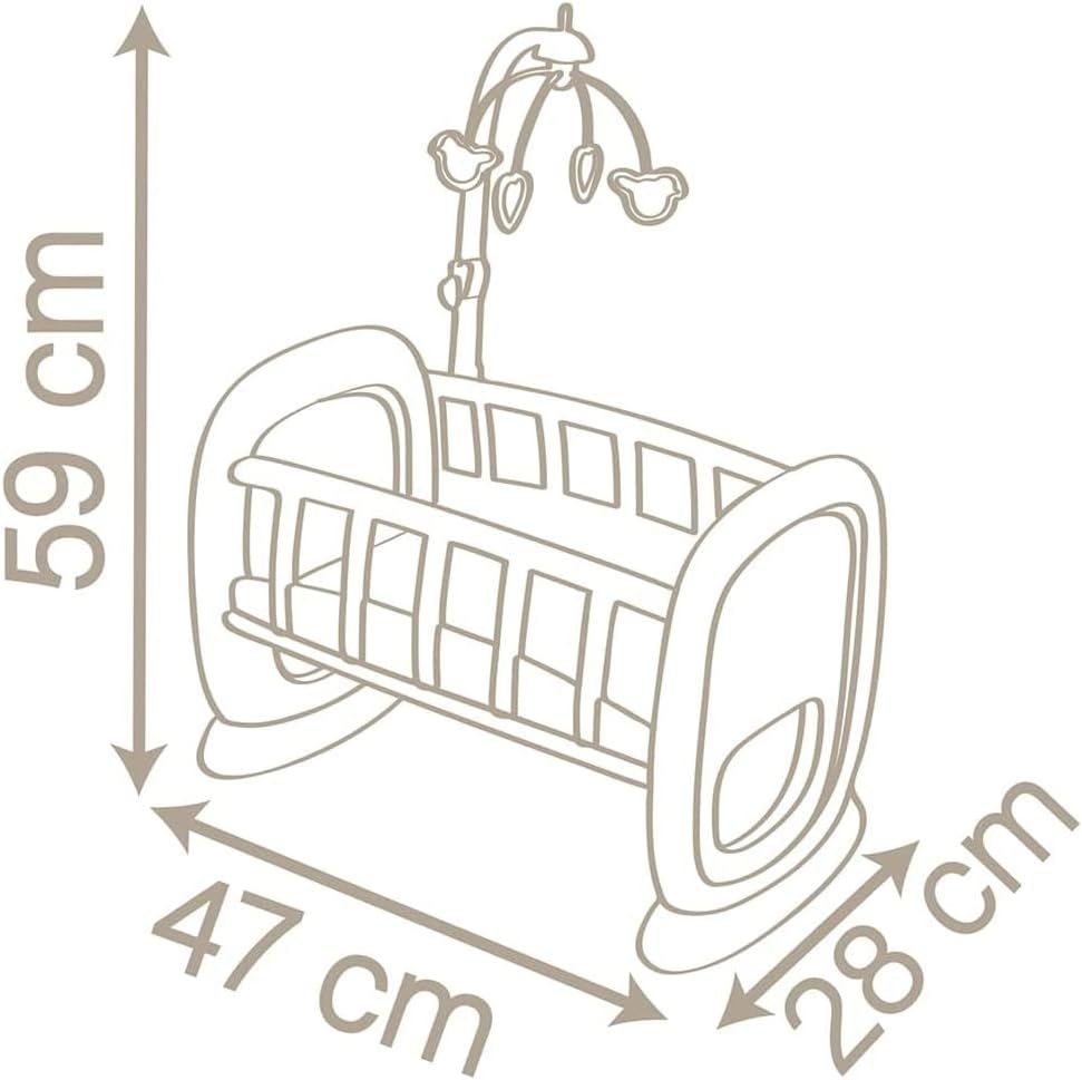 Smoby - Baby Nurse Cradle with Carousel