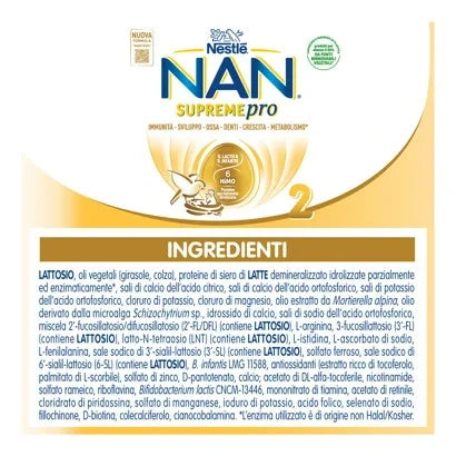 Nestlè - Latte Nan Supreme Oro 2: Confezione 800 gr