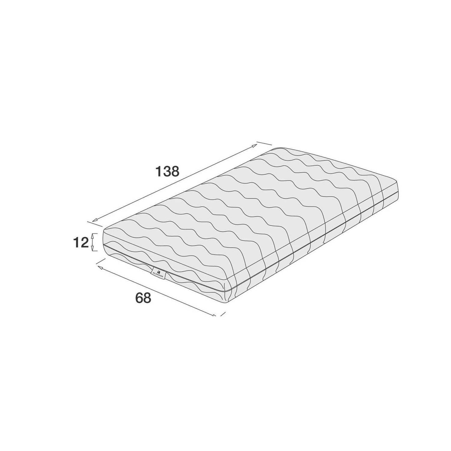 Alondra - Materasso Memory Foam 70X140 Cm