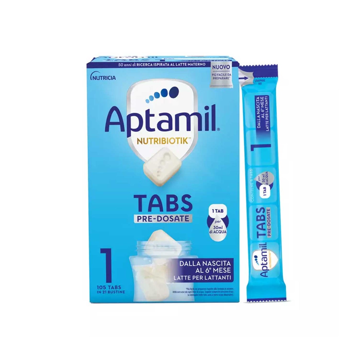 Aptamil - Latte Nutribiotik 1: 105 Tabs In 21 Bustine