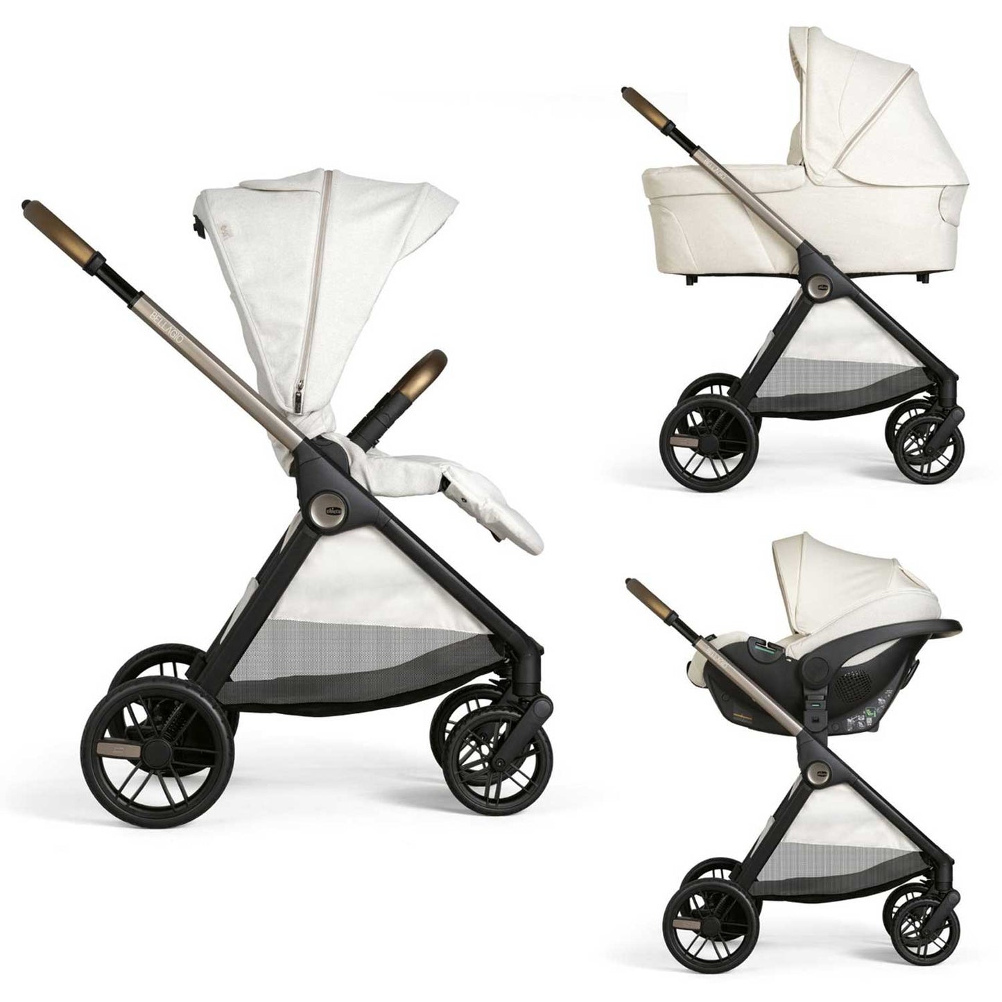 Chicco - Trio Bellagio Flexi Con Seggiolino Auto Kory Isize Plus