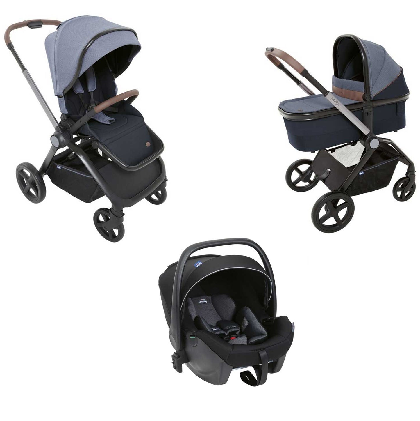 Chicco - Trio Mysa Con Seggiolino Auto Kory Essential