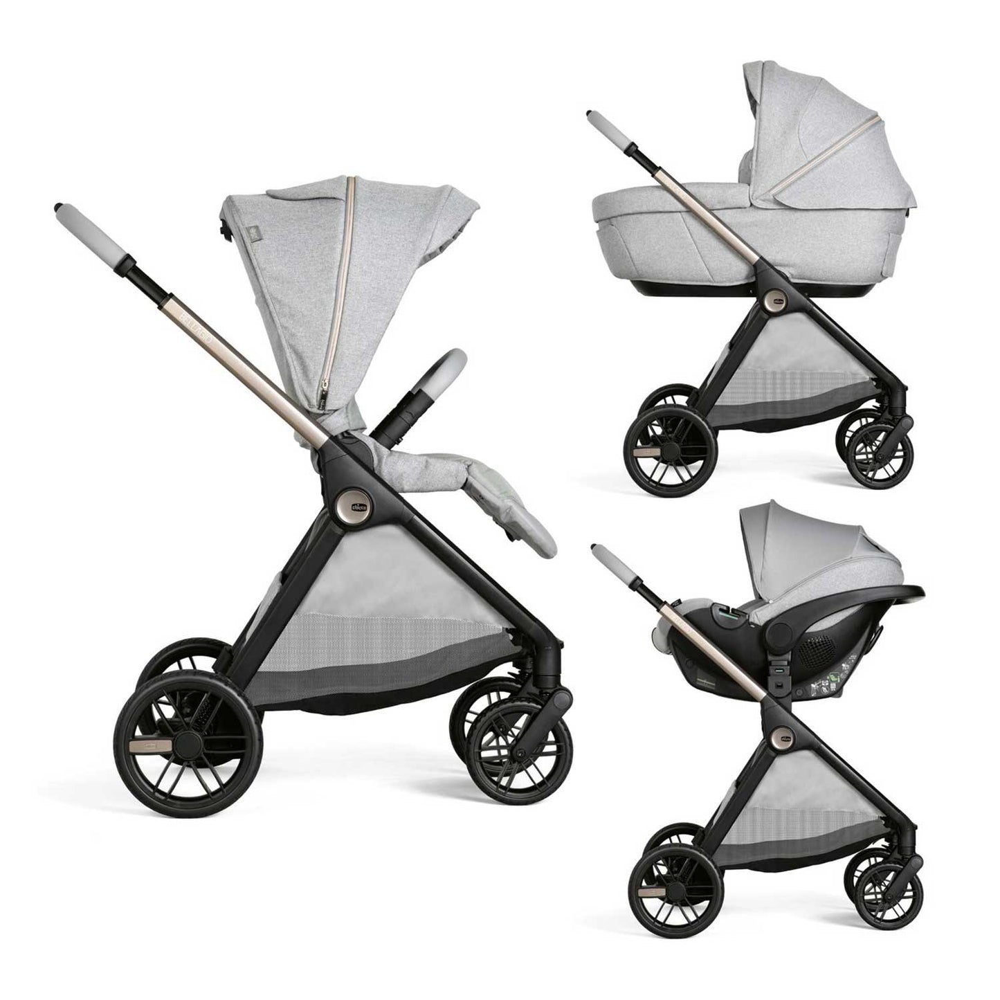 Chicco - Trio Bellagio 2.0 Comfort Con Seggiolino Auto Kory Isize Plus