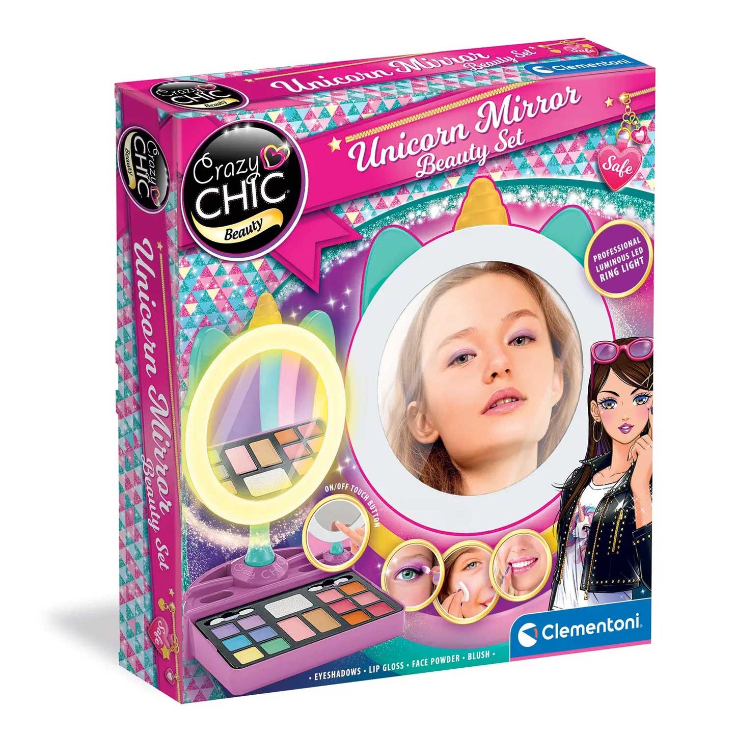 Clementoni - Crazy Chic Make Up Unicorn Mirror 18855