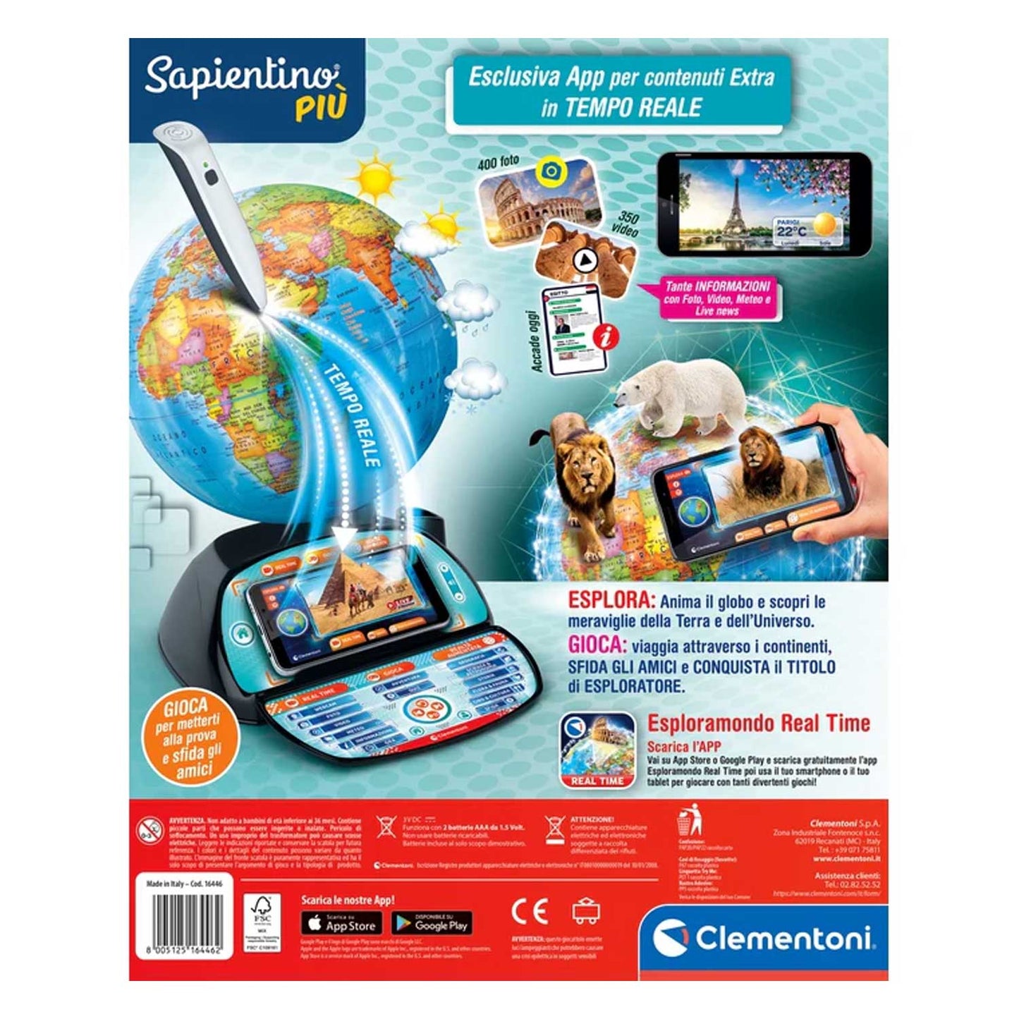 Clementoni - Esploramondo Real Time 16446