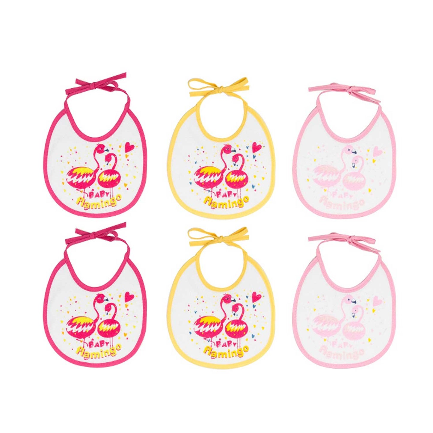 Ellepi - Set da 6 Bavette Fenicotteri Baby Flamingo