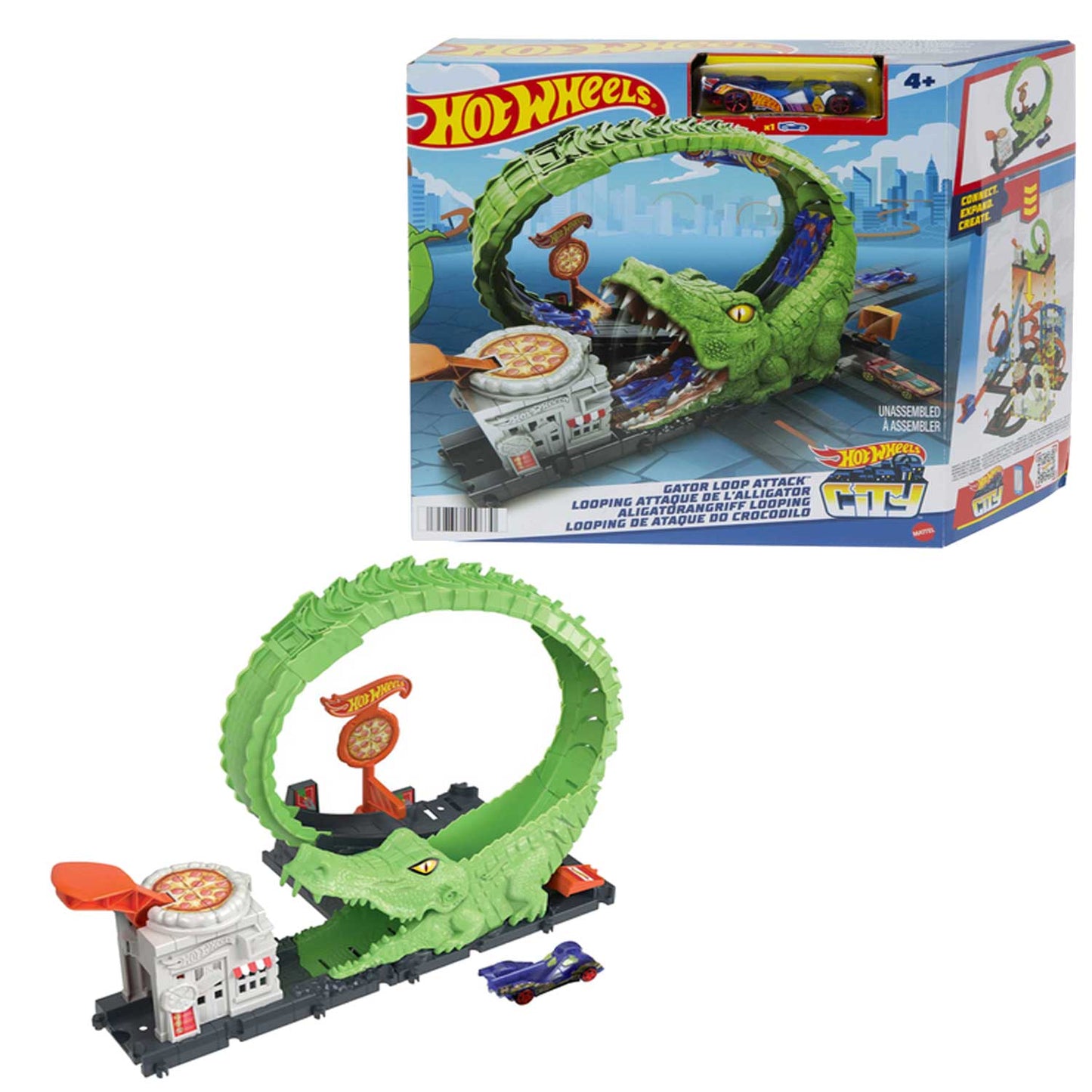Mattel - Hot Wheels® City Monstrous Creatures HDR29 - Gorilla Destructive Attack HDR30