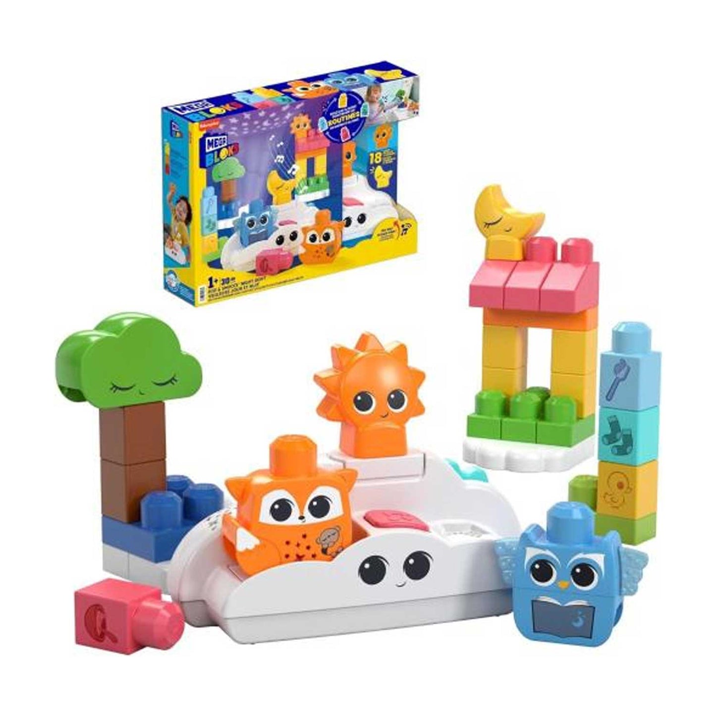 Fisher Price - Mega Block Set Attivita Giorno E Notte