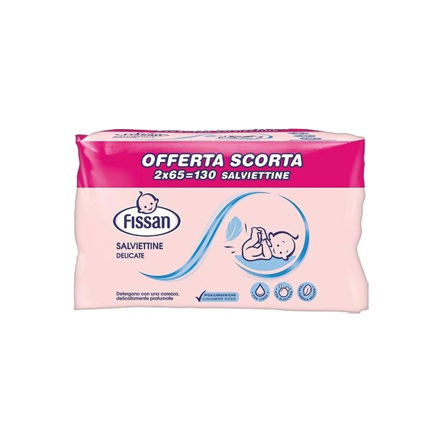 Fissan - Salviette Bipack 2 pacchi x 65 pezzi