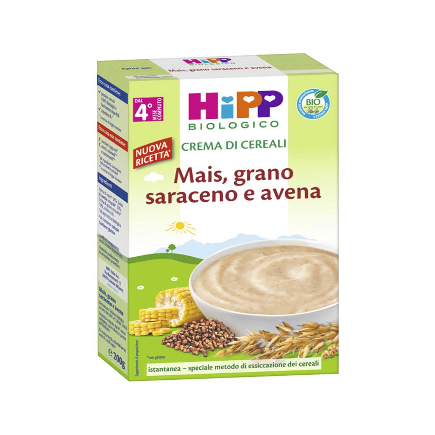 Hipp - Crema Mais Con Grano Saraceno E Avena: Confezione 200 gr