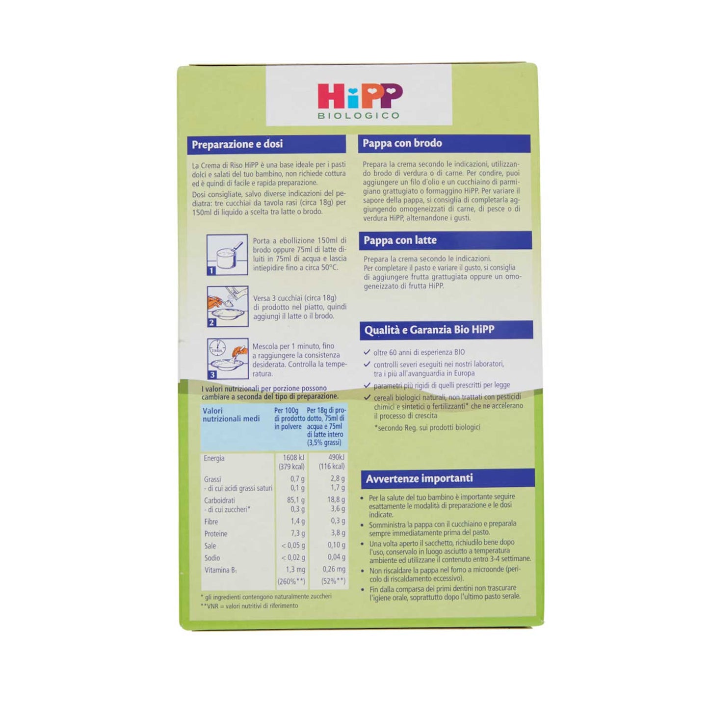 Hipp - Crema Di Riso: Confezione 200 gr