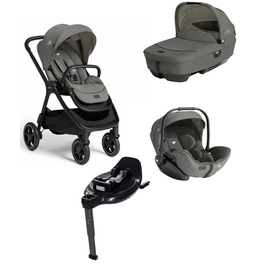 Joie - Trio Con Passeggino Finiti +Navicella Calmi + S.A. I Level Recline + Base Omaggio