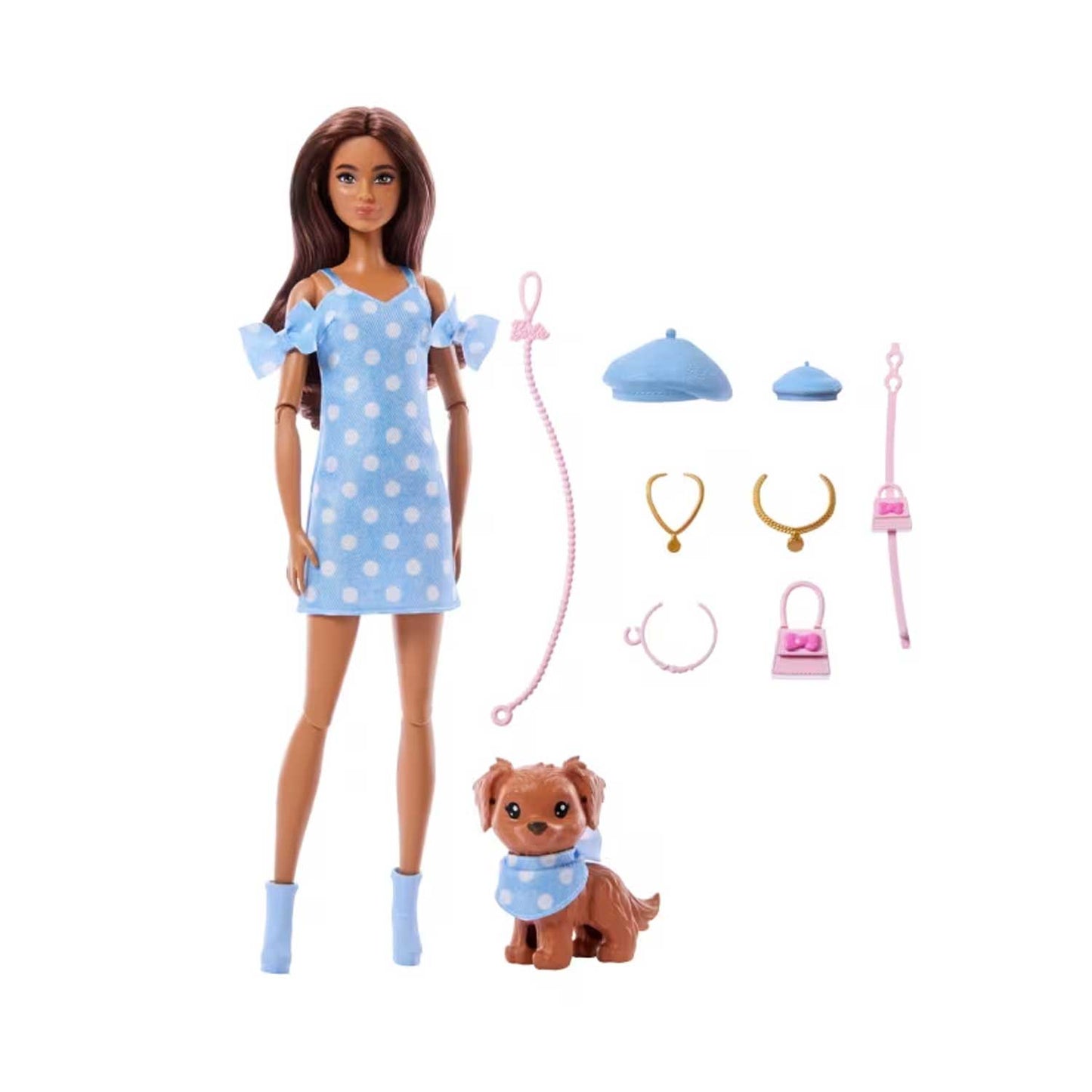 Mattel - Barbie Cuccioli A Passeggio Azzurra JFP38