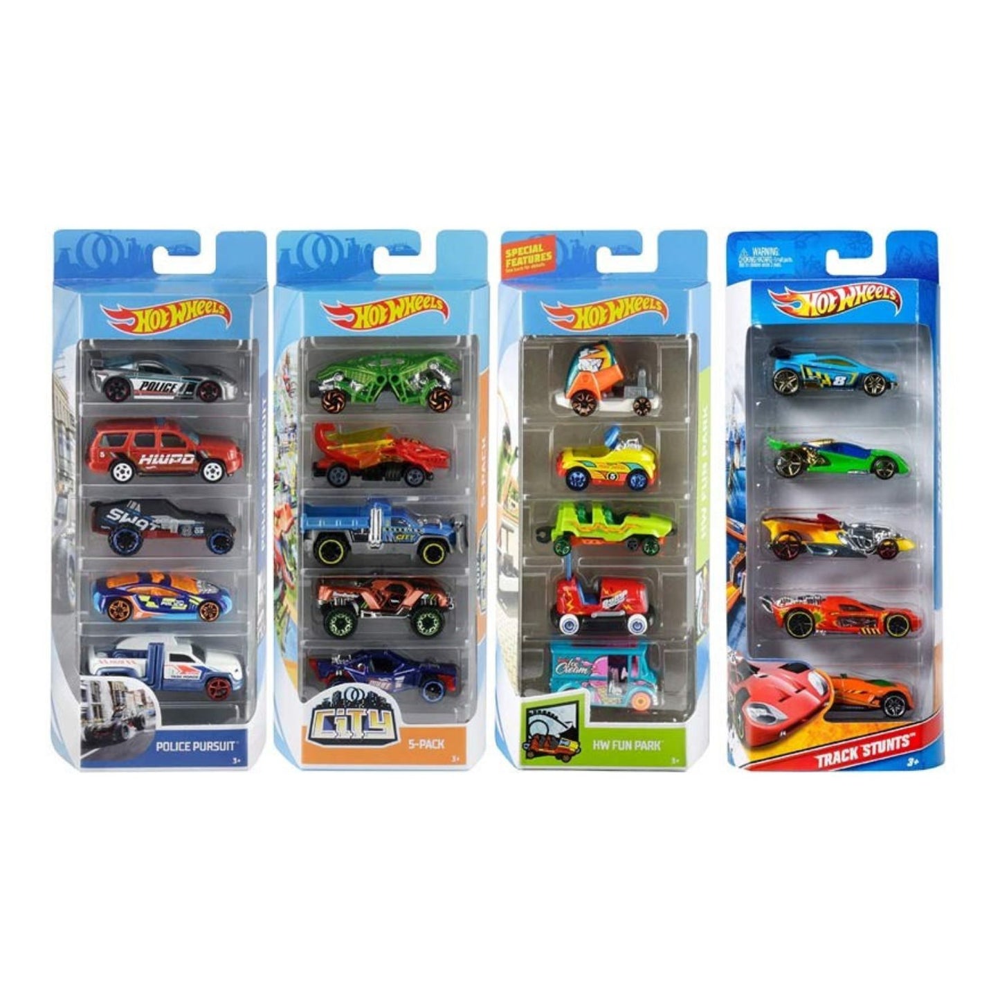 Mattel - Hot Wheels Confezione 5 Macchinine Assortite