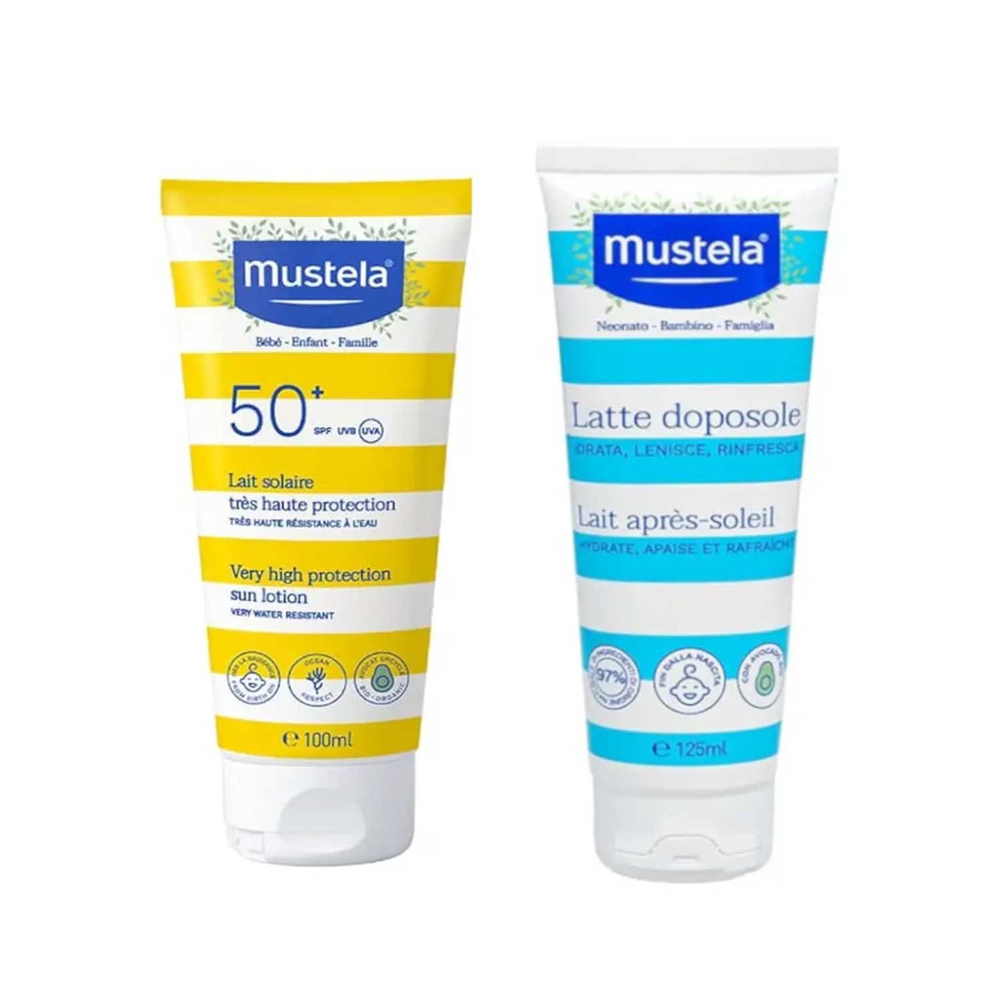 Mustela - Bipack Sun Milk 100 ml + After Sun Milk 125 ml