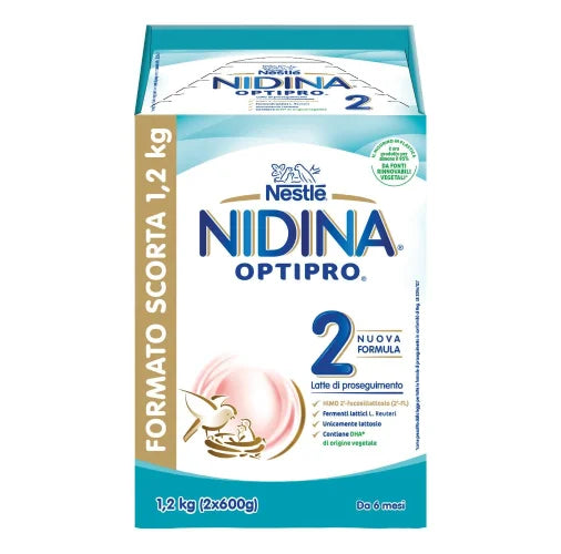 Nestlè - Latte In Polvere Nidina 2: Confezione 1200 gr (2x600)