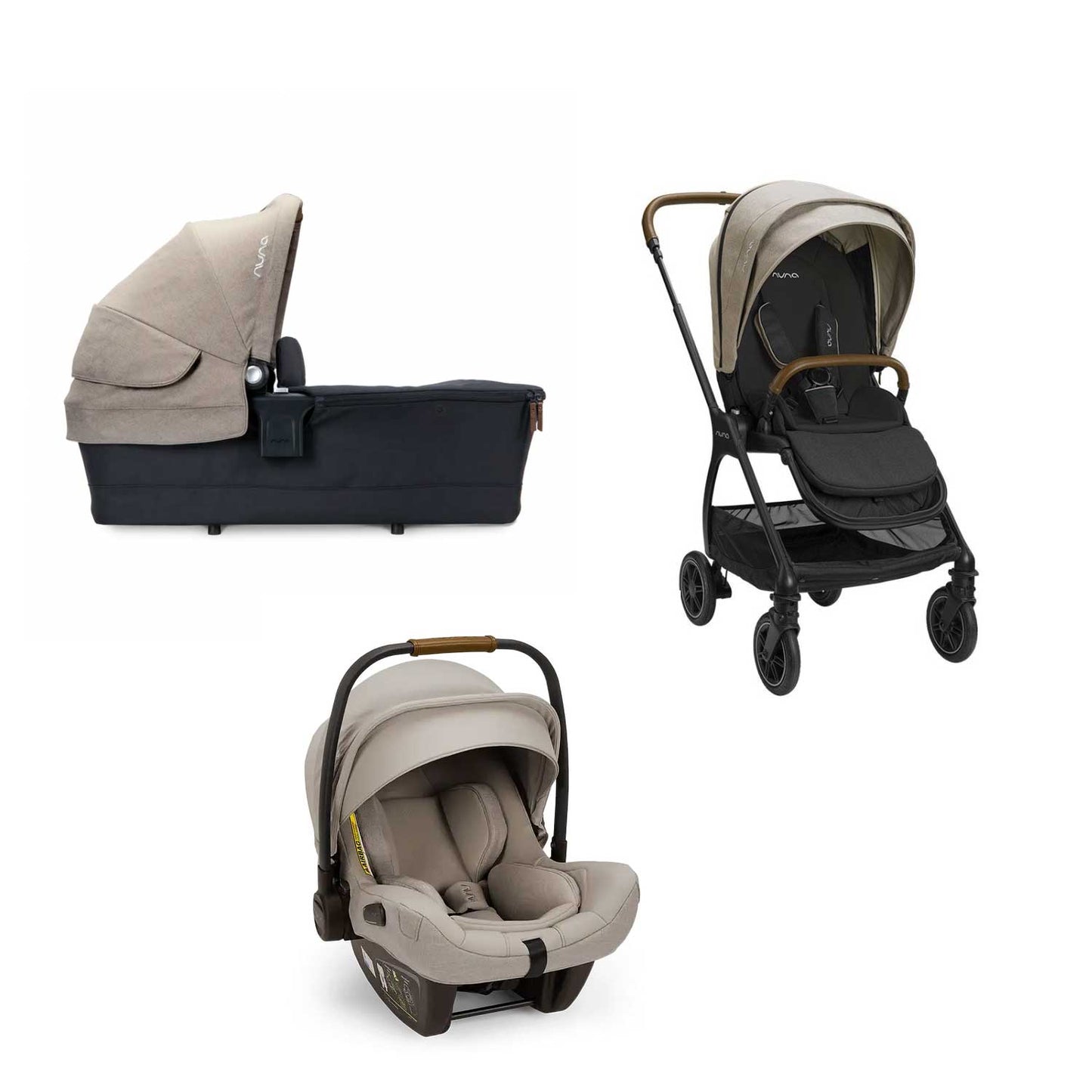 Nuna - Trio Triv + Navicella Foldable + Seggiolino Auto Pipa Next Isize