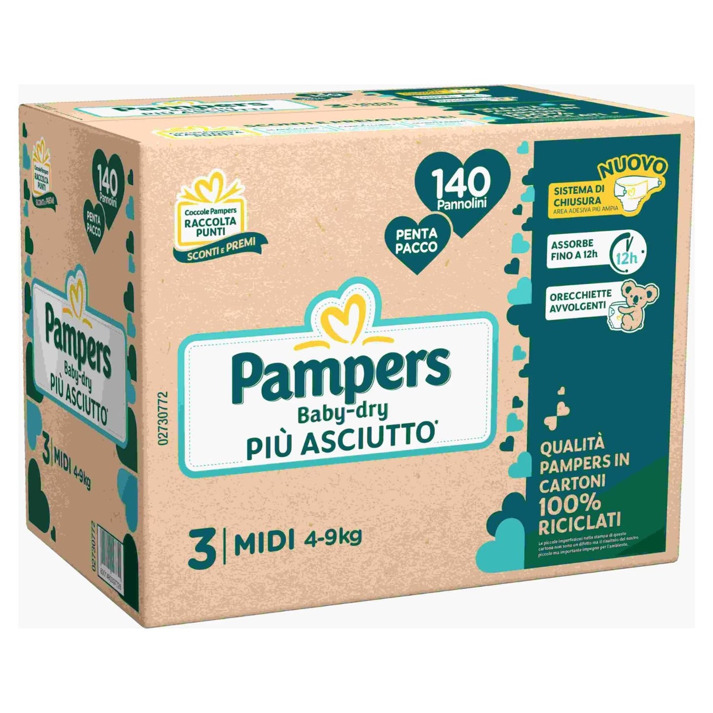Pampers - Penta Baby Dry Midi 4/9 Kg Size 3 140 PCS