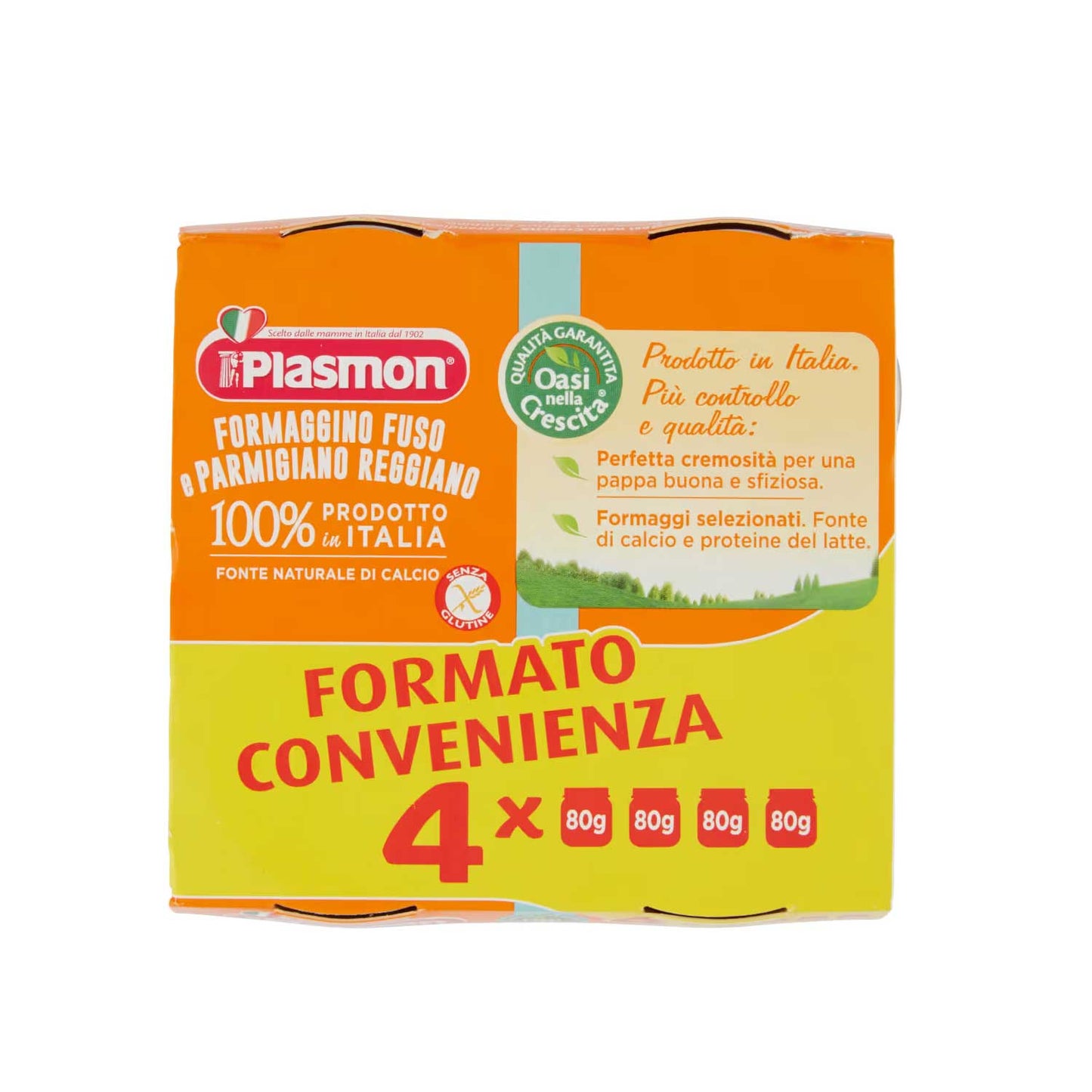 Plasmon - Omogeneizzato Formaggino Parmigiano: Confezione 4 x 80 gr