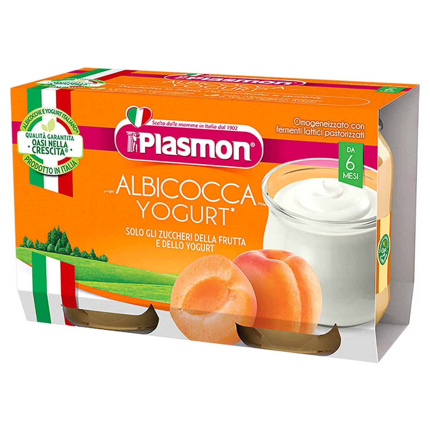 Plasmon - Homogenized Yogurt Apricot 2x120gr