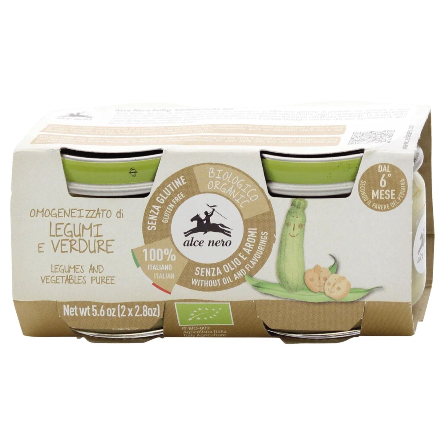 Alce Nero - Omogeneizzato Biologico Verdure Miste: Confezione 2x80 gr