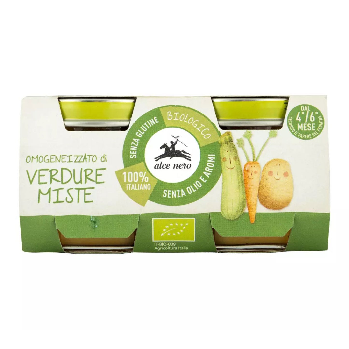 Alce Nero - Omogeneizzato Biologico Verdure Miste: Confezione 2x80 gr