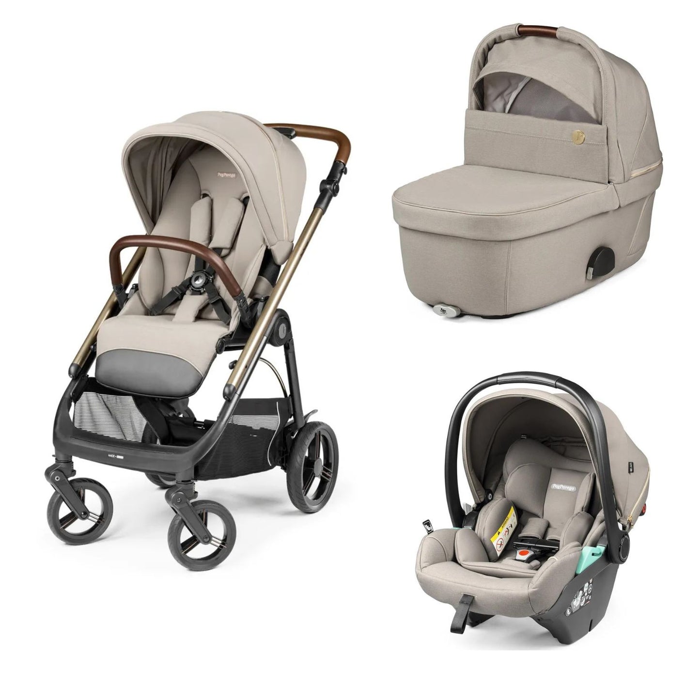 Peg Perego - Trio Veloce New Con Culla Belvedere + Primo Viaggio Lounge Modular R129