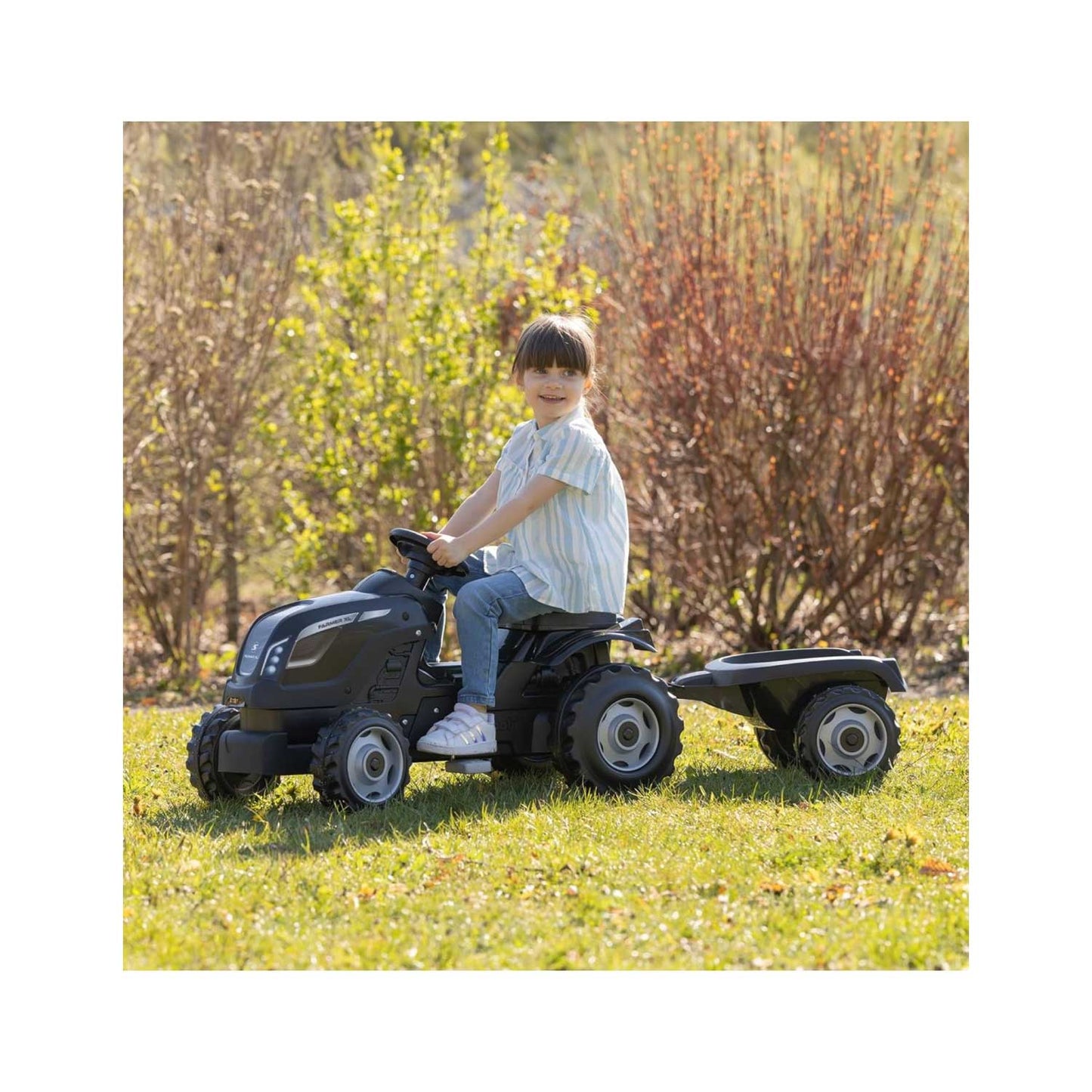 Smoby - Life Trattore Farmer XL Nero