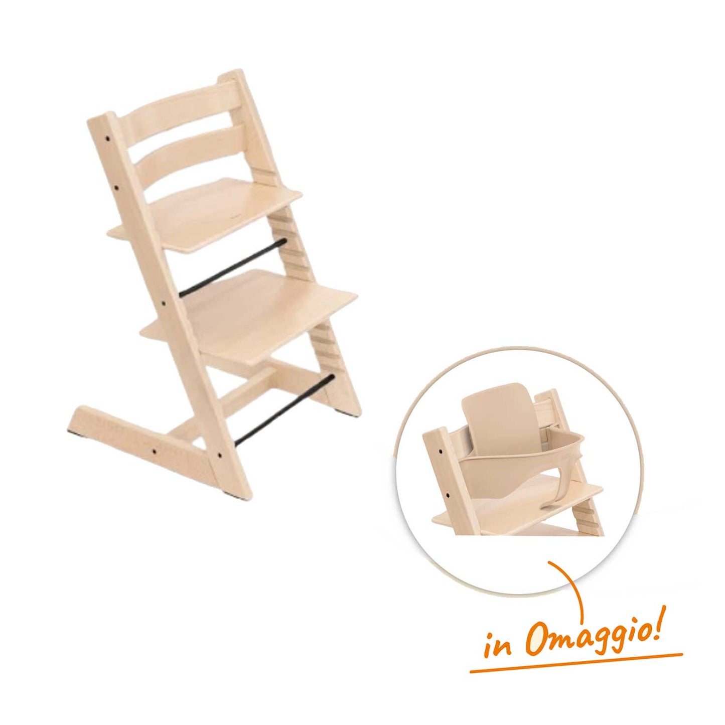 Stokke - Sedia Tripp Trapp + Baby Set OMAGGIO