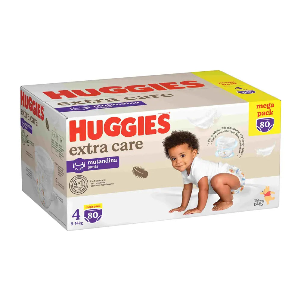 Huggies - Extra Care Mutandina Megapack Taglia 4 80pz