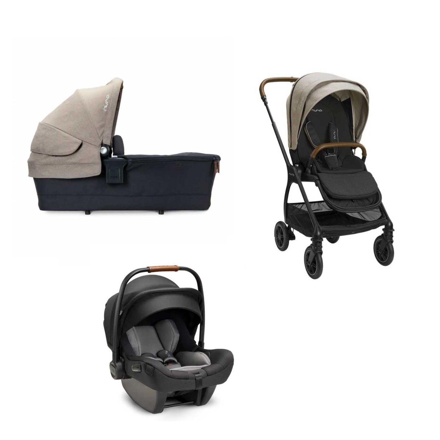 Nuna - Trio Triv + Navicella Foldable + Seggiolino Auto Pipa Next Isize