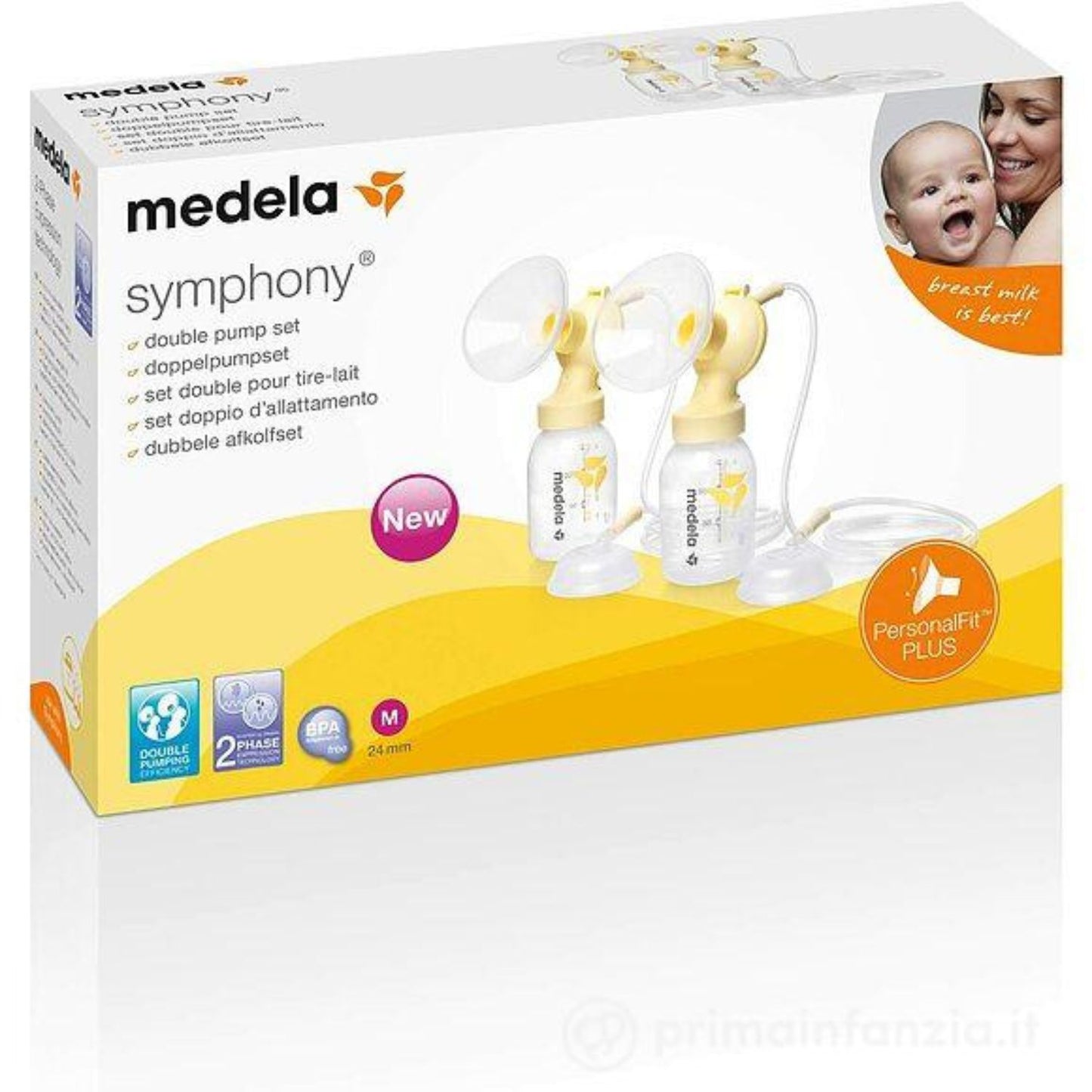 Medela - Set Symphony Doppio Con Personalfit Plus (24mm)